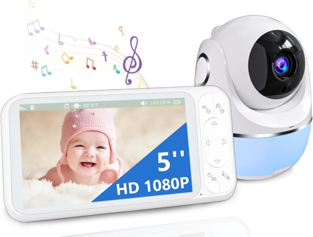 1080p No WiFi Video Baby Monitor with Camera