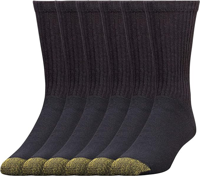 6 Pack Cotton Crew Athletic Socks