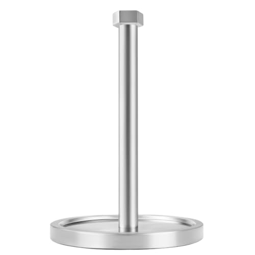 Weighted One-Handed Tear Paper Towel Holder Countertop