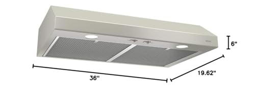 Broan-NuTone 36-inch Convertible Range Hood with Light