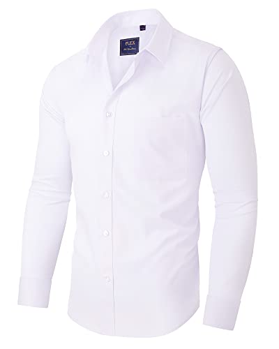 Men's Wrinkle-Free Long Sleeve Stretch Dress Shirt