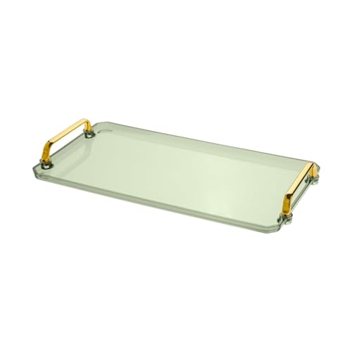 Spill-Proof Acrylic Serving Tray with Handles