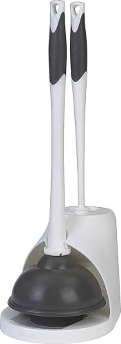Clorox Toilet Plunger and Brush Set with Holder