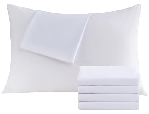 4 Pack Queen Microfiber Pillowcases with Envelope Closure