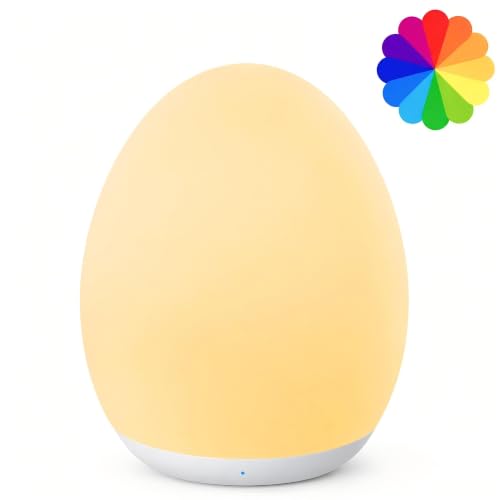 Rechargeable Dimmable RGB Egg Night Light