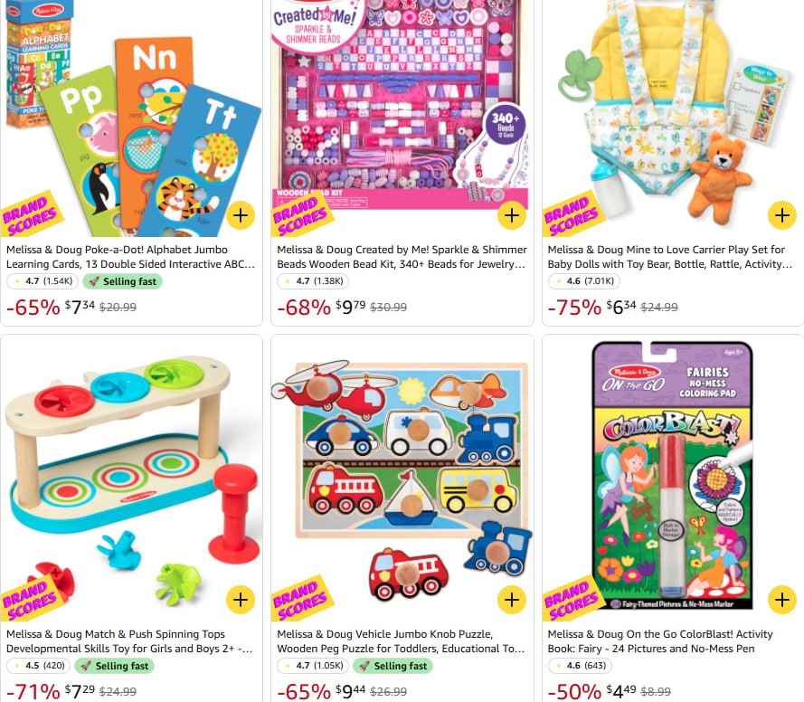 Huge Savings On Melissa And Doug