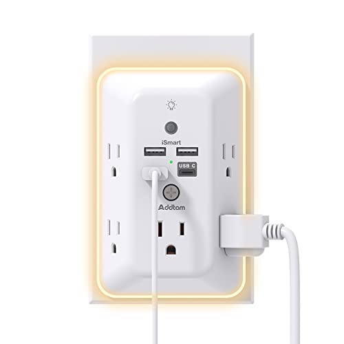 USB Wall Outlet Extender with Surge Protector