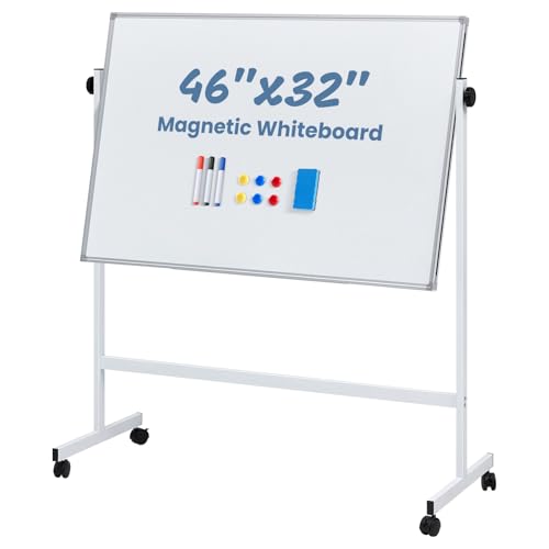 Rolling Double-Sided Magnetic Dry Erase Whiteboard on Wheels