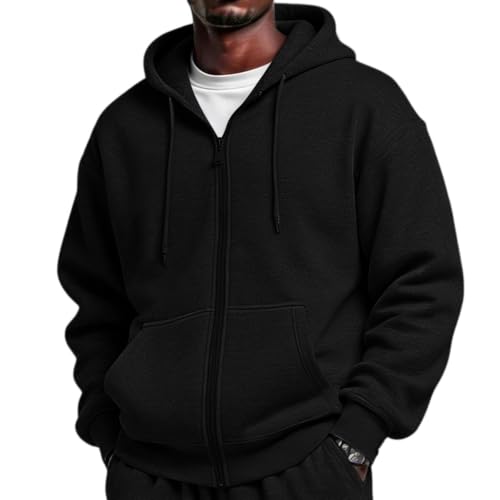 Oversized Full Zip Fleece Hoodie Sweatshirt