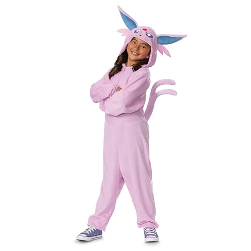 Disguise Pokemon Espeon Kids Costume Hooded Jumpsuit