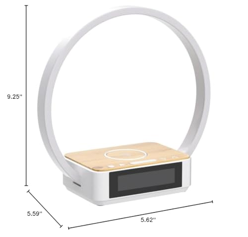 WILIT Bedside Lamp with Wireless Charger and Clock