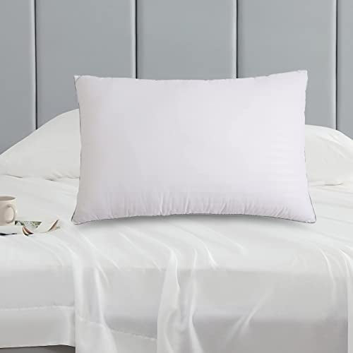Bed Pillows for Sleeping - Standard Size(18"x26") Set of 2 Pillows Allergy Friendly Microfiber Shell Fluffy Down Alternative Filling Breathable Pillow Suitable Back Stomach or Side Sleepers