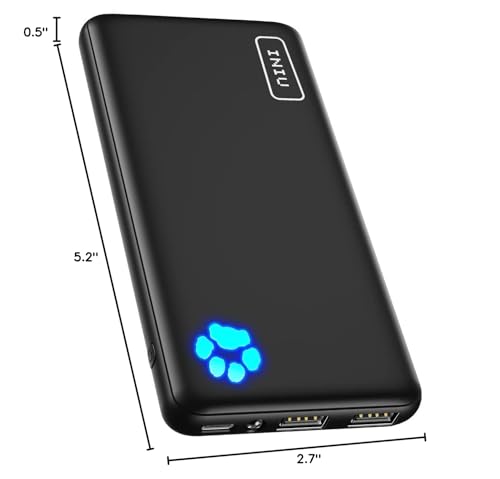 INIU 10000mAh Slim Power Bank with USB C
