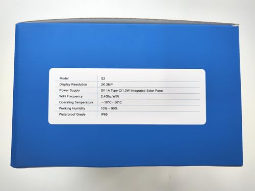 Cinnado 2K Wireless Solar Security Camera