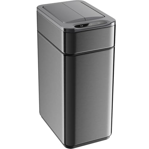 2.4 Gallon Touchless Sensor Trash Can Stainless Steel (3 Colors)