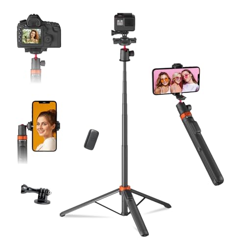 66.5" Tripod Selfie Stick with 360° Ball Head