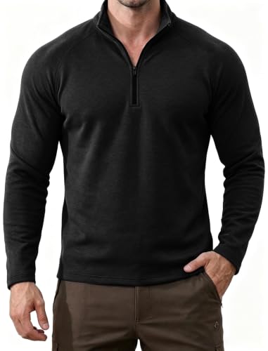 INVICTUSY Quick Dry Quarter Zip Running Shirt