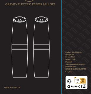 Electric Salt and Pepper Grinder Set