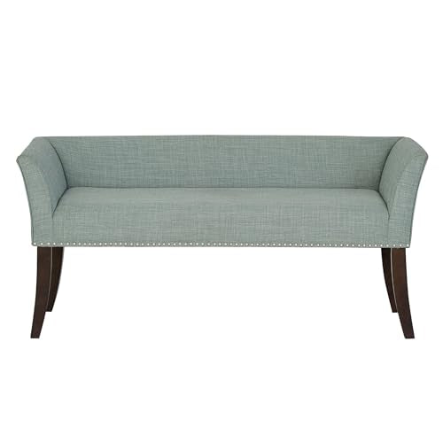 Madison Park Upholstered Accent Bench with Back
