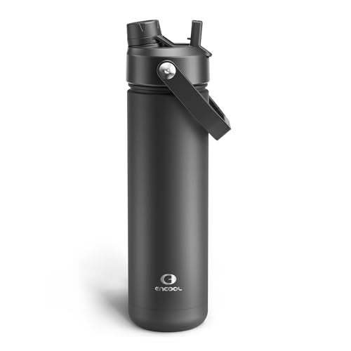26 oz Insulated Stainless Steel Water Bottle with Straw