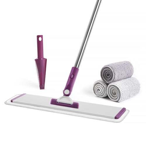 4 Pack Microfiber Flat Floor Mop Cleaning System