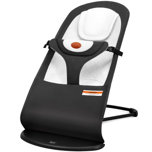 Baby Bouncer Seat with Adjustable Backrest and Harness