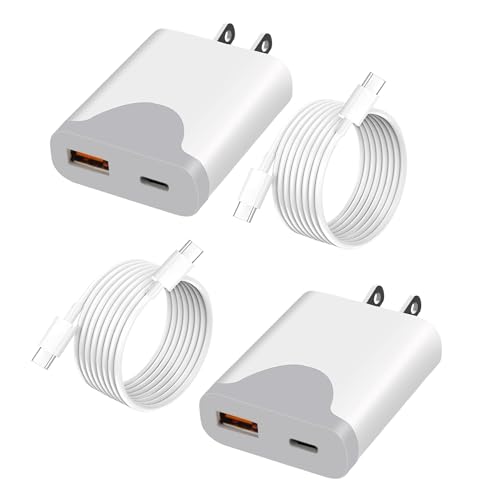 2 Pack USB C Wall Charger Set with Cables