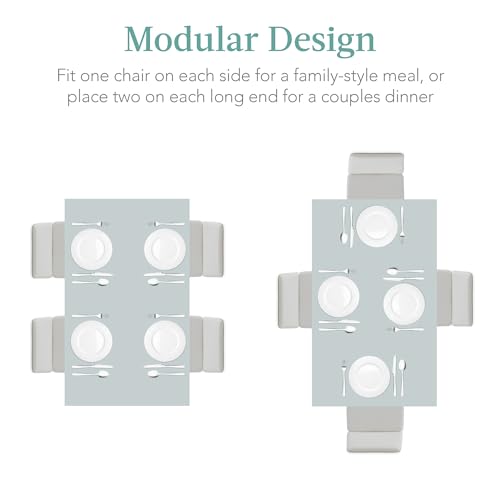 Best Choice Products 5-Piece Glass Dining Set, Modern Kitchen Table Furniture for Dining Room, Dinette, Compact Space-Saving w/Glass Tabletop, 4 Upholstered PU Chairs, Metal Steel Frame - White