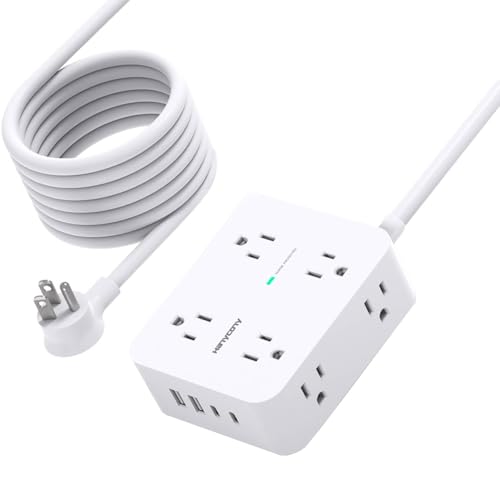 10 Ft Surge Protector Power Strip with USB C