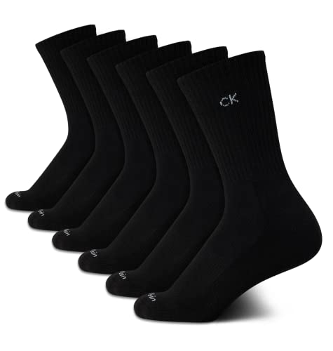 6 Pack Calvin Klein Cushioned Athletic Crew Socks