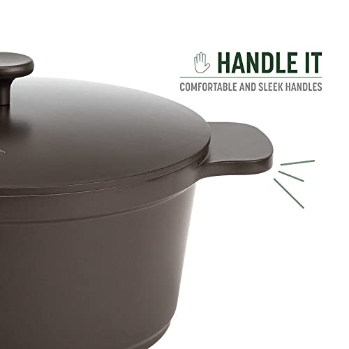 Goodful All-In-One Pot, Multilayer Nonstick, High Performance Cast Dutch Oven With Matching Lid, Roasting Rack And Turner, Made Without PFOA, Dishwasher Safe Cookware, 4.7-Quart, Graphite