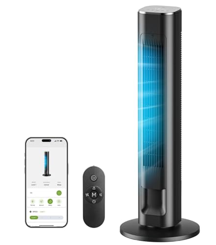 MORENTO Smart WiFi Tower Fan with Remote