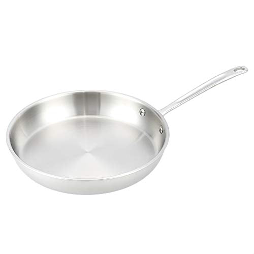 Amazon Basics 12-Inch Tri-Ply Stainless Steel Fry Pan