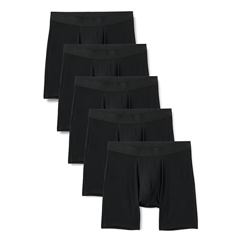 5 Pack Amazon Essentials Modal Longer Length Boxer Briefs
