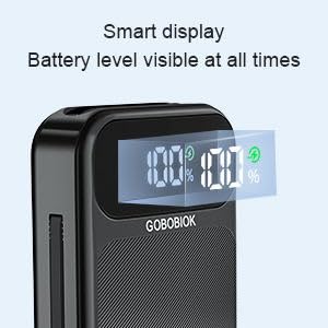 GOBOBIOK 27000mAh Portable Charger with Built-in Cables