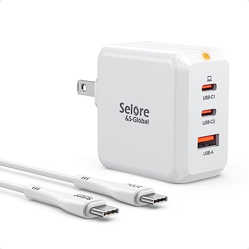 67W GaN 3-Port USB C Fast Charger Block