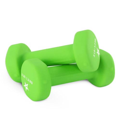 2 Pack Neoprene 3 lb Dumbbells Set