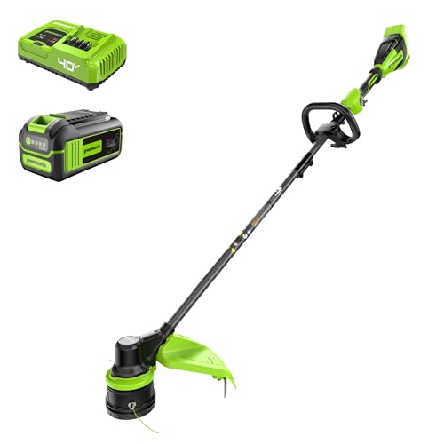 Greenworks 40V Brushless Cordless String Trimmer with Battery