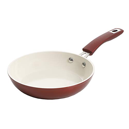 Kenmore Arlington Healthy Nonstick Ceramic Coated Forged Aluminum Induction Cookware, 12-Piece, Metallic Red