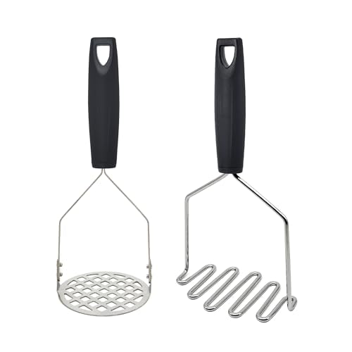 2 Pack Stainless Steel Heavy Duty Potato Mashers