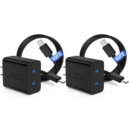 45W Dual Port USB C Fast Charger with Cable
