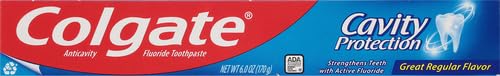 Colgate Cavity Protection Regular Fluoride Toothpaste, White, 6 oz