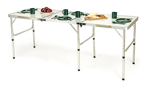 Trademark Innovations Portable Lightweight Aluminum Folding Table
