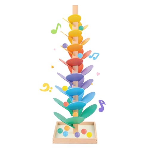 Montessori Wooden Marble Run Music Tree Toy