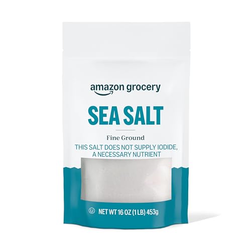 16 oz Sea Salt Fine Ground by Amazon Grocery