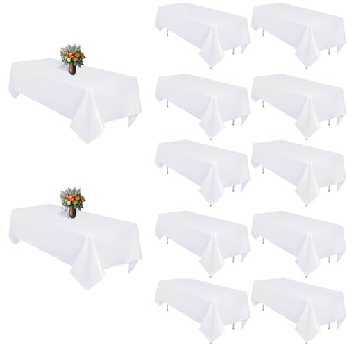 12 Pack Rectangular Polyester Tablecloths 60x102 Inch