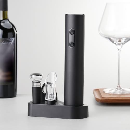 Electric Wine Opener with Aerator and Stopper