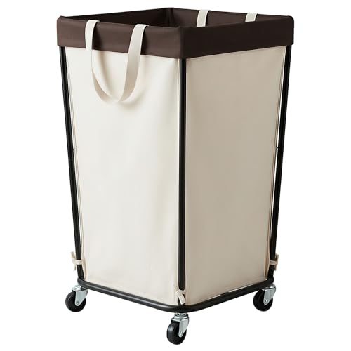 160L Rolling Laundry Hamper with Wheels and Bag