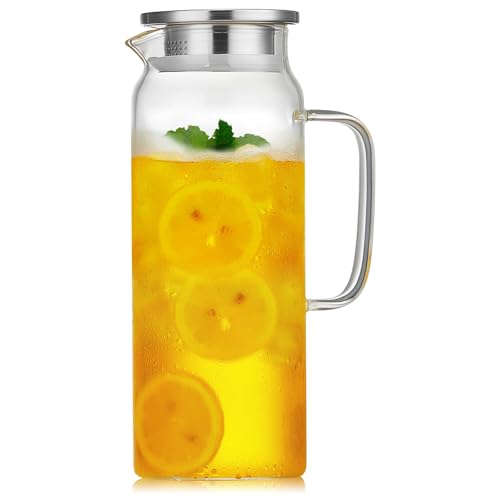 53oz Glass Pitcher with Lid and Spout