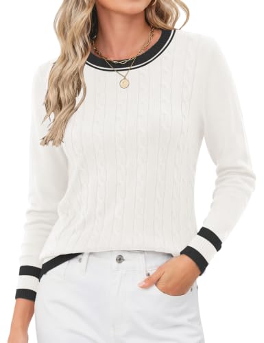 Ribbed Knit Long Sleeve Crewneck Sweater